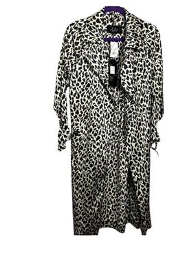 Coalition leopard print lightweight trench coat new size Small mobwife artsy emo